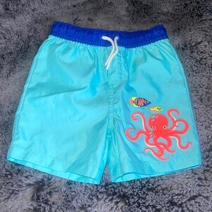 🌈 Gymboree Little Boys Octopus Tropical swim Trunks Sz 2T Shorts